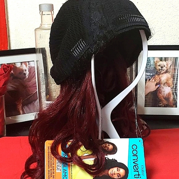 Outre Converti-Cap Half-Wig: Gimme Glamour (Color Available: DR Red Velvet) - Picture 13 of 16